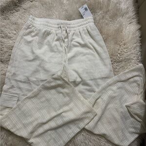 Forever 21 White Textured Lounge Pants